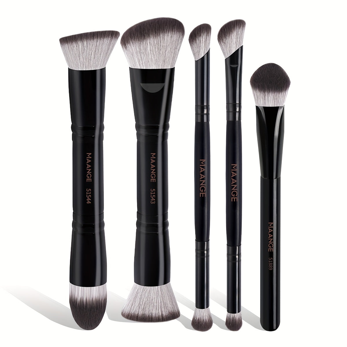 Set de 2 brochas de base para contornear, tamaño de viaje, fácil de llevar