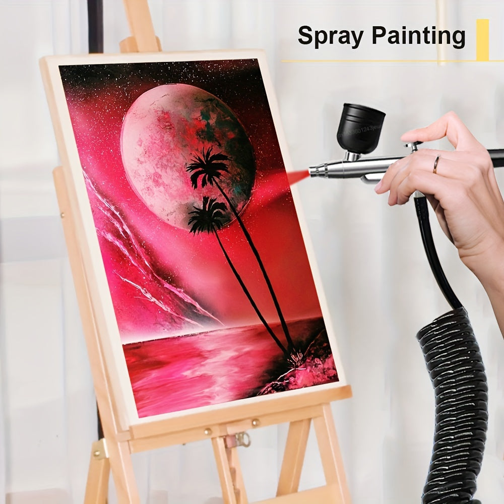 Rechargeable Portable Airbrush Kit with Compressor and 0.3mm Tip for Art Painting and Decoration