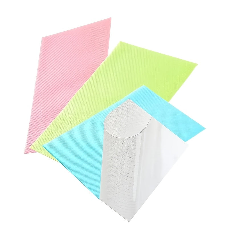 4-Pack Non-Slip Refrigerator Drawer Mats Washable Plastic Anti-Slip Shelves