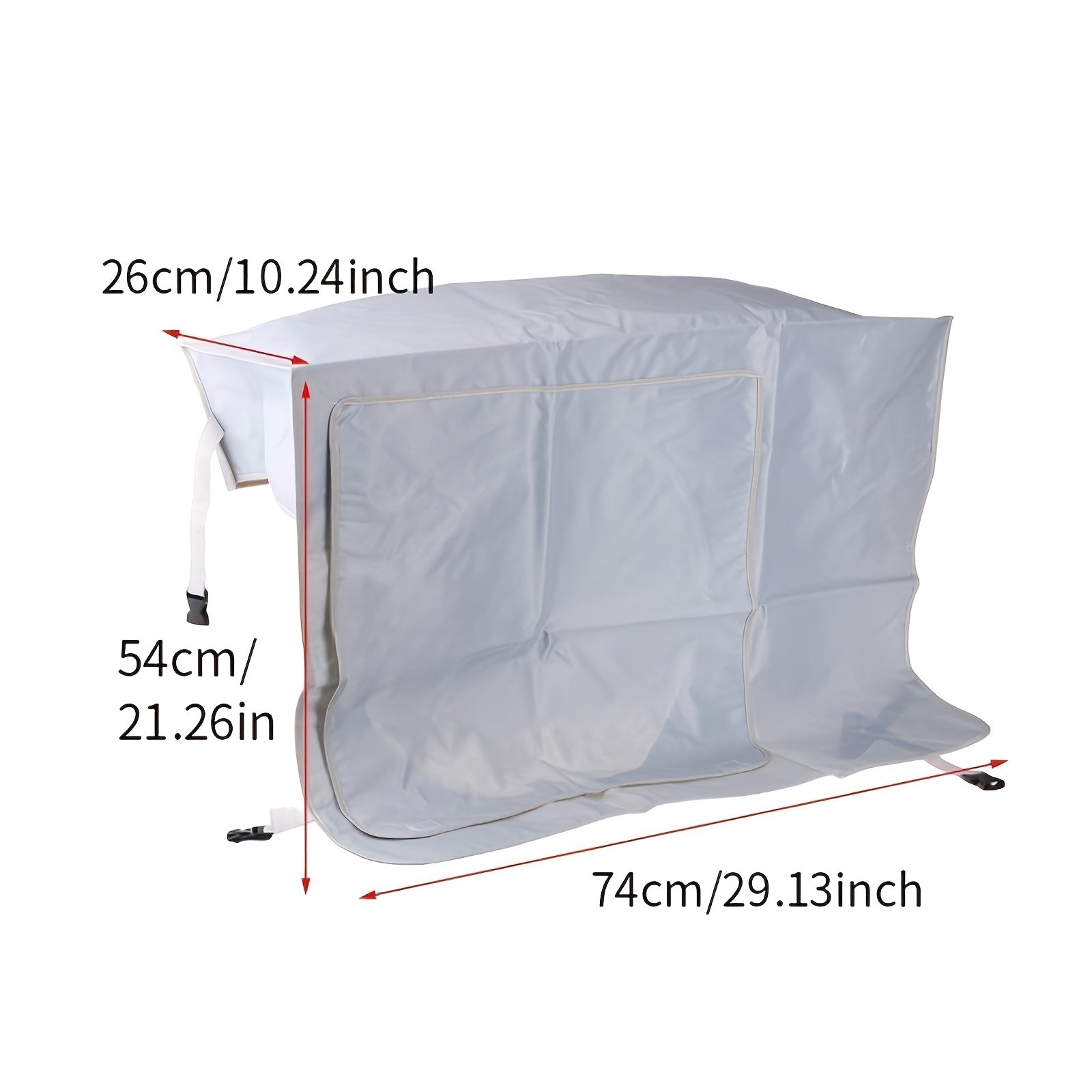 Outdoor Air Conditioner Cover 1P Size Weather-Resistant Dustproof Gray 74x54x26cm