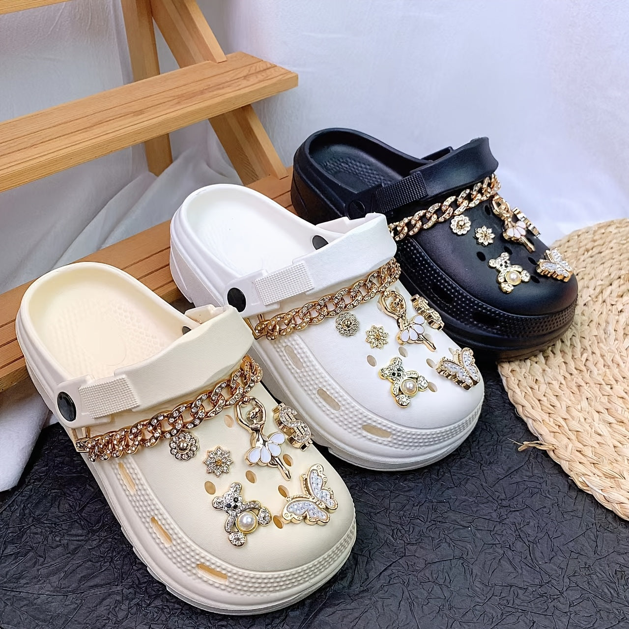 Women'S Casual EVA Mules Clogs Platform Slip-Ons Solid Color