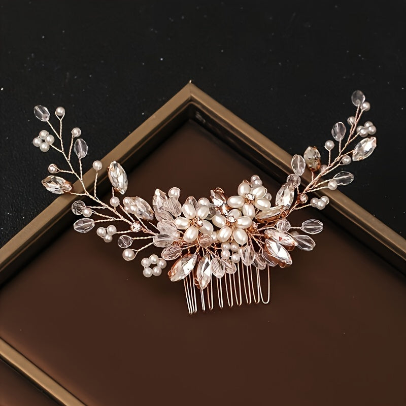 Pearl Bridal Hair Comb White Wedding Hair Accessory Elegant Headpiece