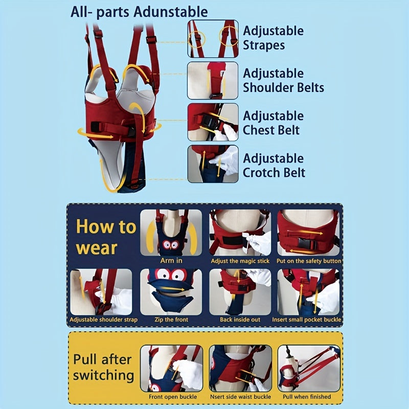 Помогите вашему маленькому ребенку освоить ходьбу с помощью нашего регулируемого ремня для ходунков - идеально подходит для детей от 6 до 24 месяцев!