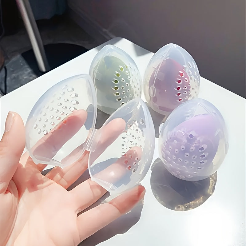 Travel Makeup Sponge Holder Breathable Clear Storage Case for Beauty Blender