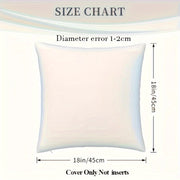 Decorative Pillowcase Dandelion Design 45.72x45.72 cm Plush Polyester Woven Easy to Wash