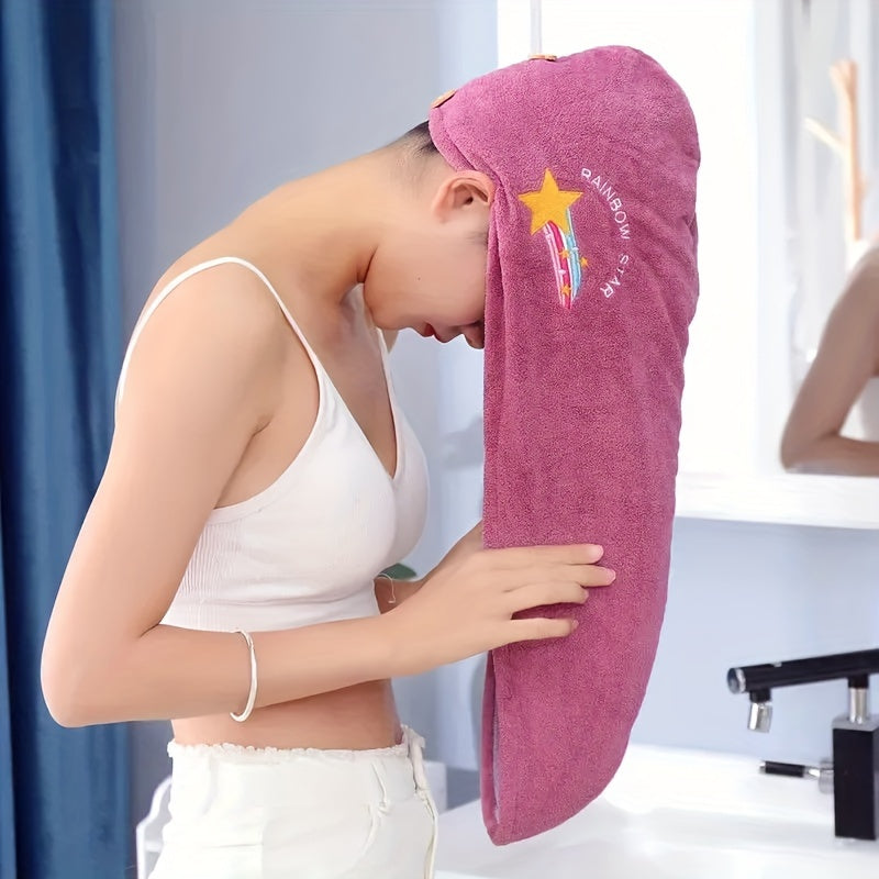 Women's Microfiber Shower Cap Turban for Quick Hair Drying Daily Use