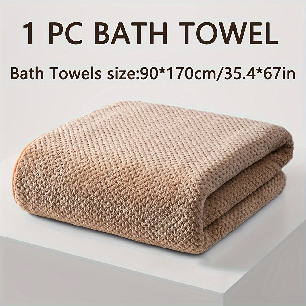 Большое полотенце для ванной с узором в виде больших ананасов, изготовленное из ультратонкого микрофибры, обладает высокой впитываемостью и мягкостью, подходит для различных условий, доступно в нескольких цветах.