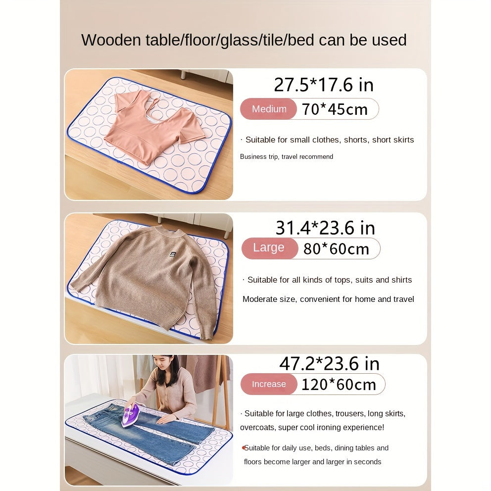 Handheld Folding Ironing Mat with Heat Insulation for Home Dorm Use