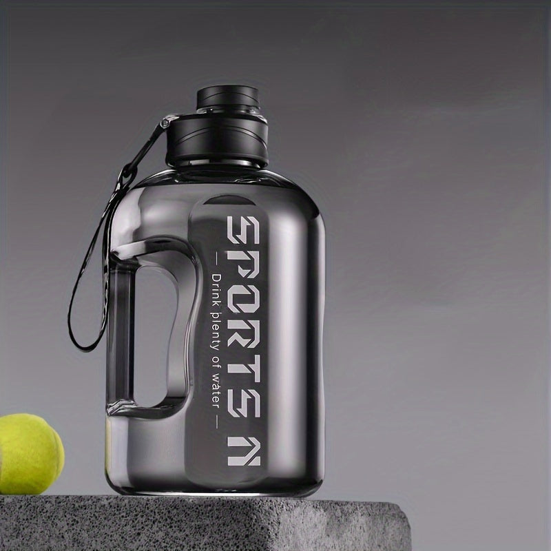 Large 1700ml Sports Water Bottle with Straw Durable PC Material for Gym Travel Camping