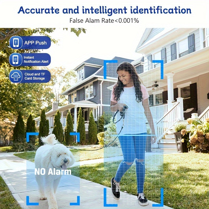 Cámara de seguridad solar inalámbrica 1080P PTZ visión nocturna detección de movimiento Wi-Fi exterior