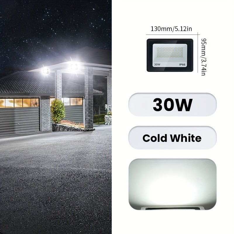 Aluminum LED Floodlight Outdoor Garden Playground Wall Ceiling 10-300W Black