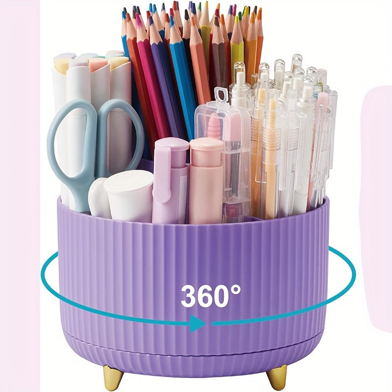 Unisex makiyaj cho'tkasi saqlash qutisi, 5 bo'linmaga ega aylanadigan tashkilotchi