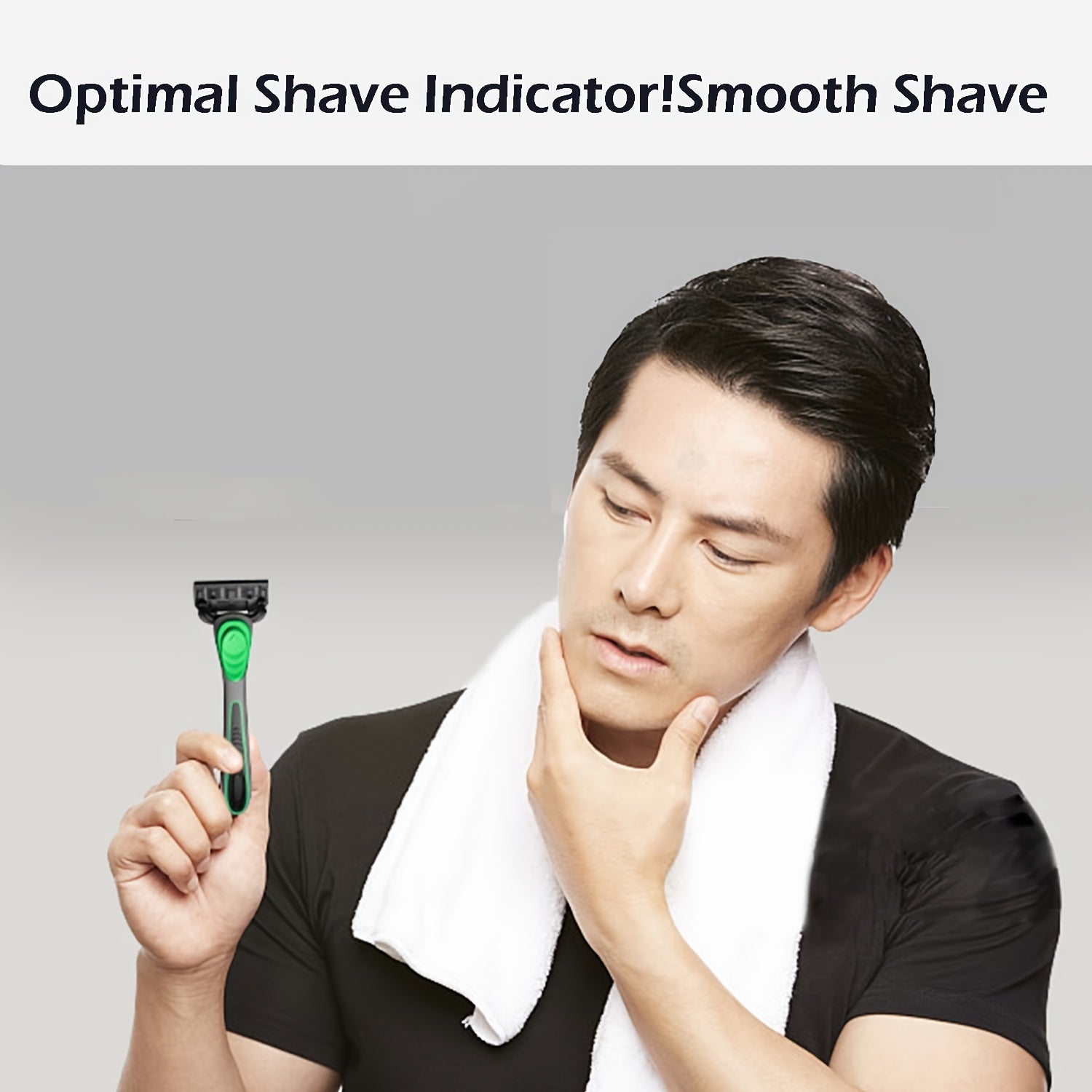 7-Blade Silicone Handle Razor with Stainless Steel Chrome Blades for Shaving Kit