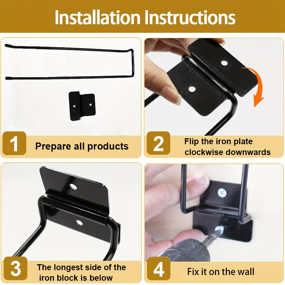 Wall-Mounted Garden Tool Hooks for Shovels Rakes Yard Organization