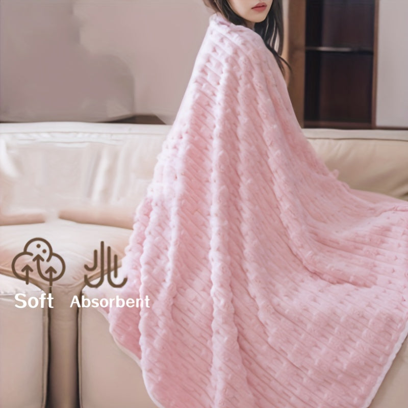 Ultra-Soft Quick-Dry Bath Towel Absorbent Skin-Friendly Adult Size Polyester Polyamide