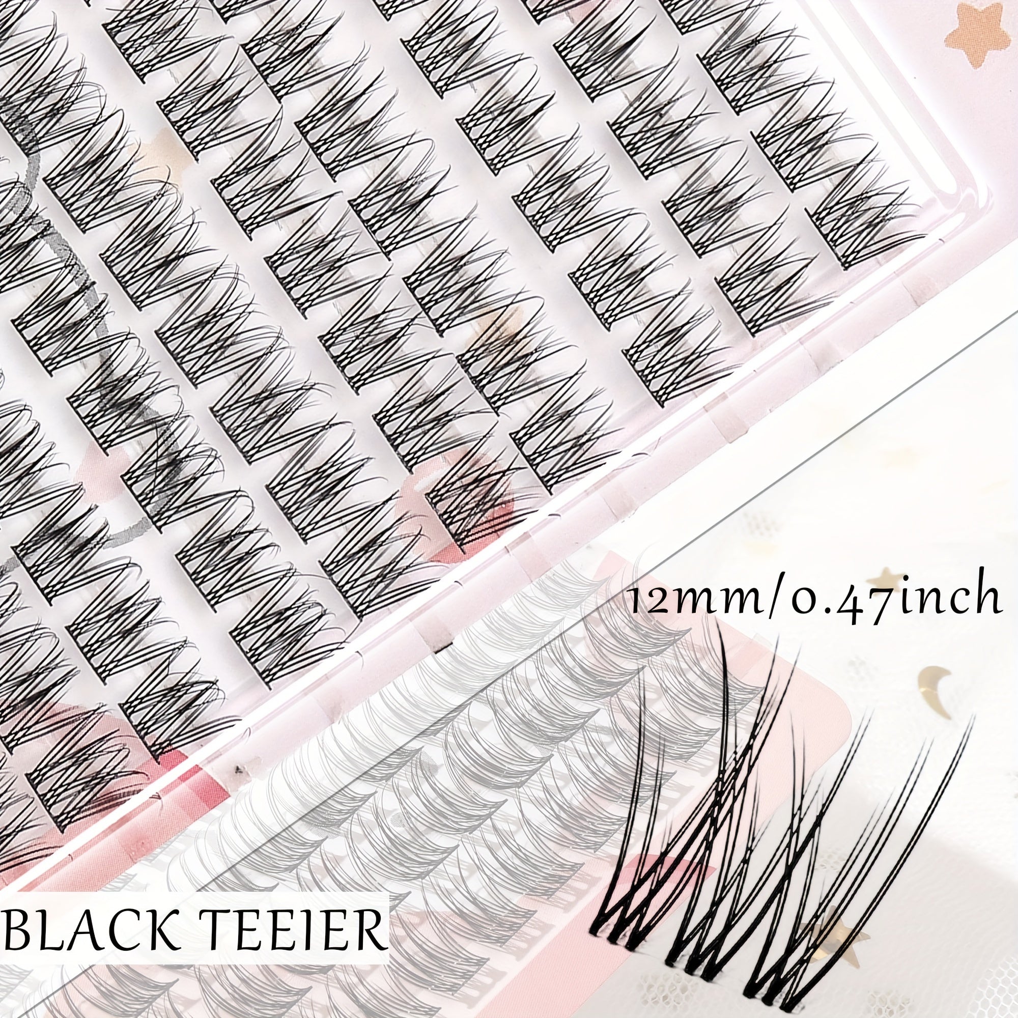 Накладные ресницы в мультяшном стиле, естественный вид, изгиб C, 10-12 мм, многоразовые, одна пара