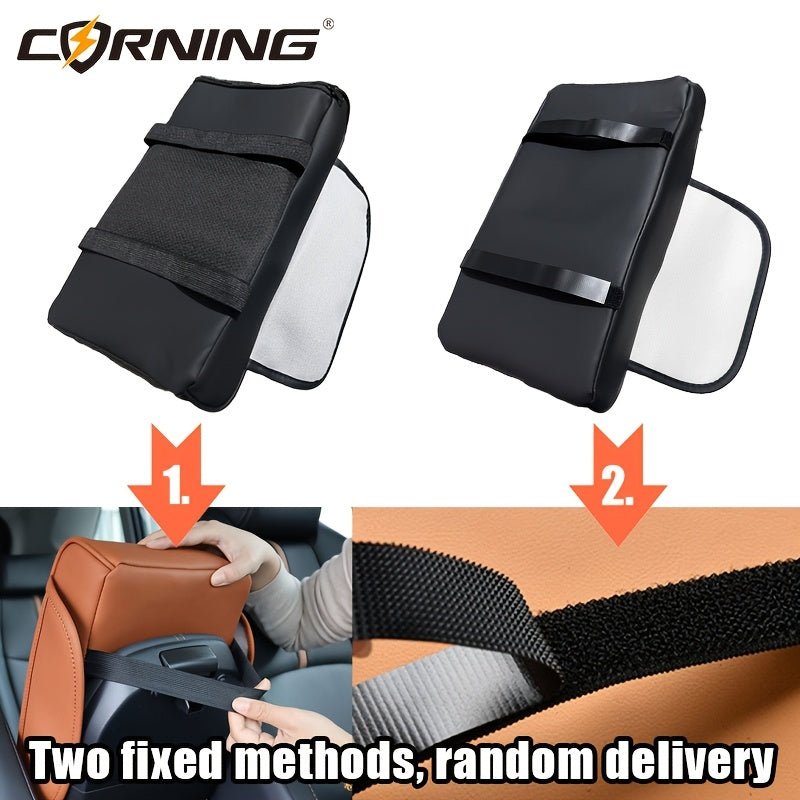 Автомобильный подлокотник с двумя держателями для чашек, многофункциональный органайзер для хранения, черный