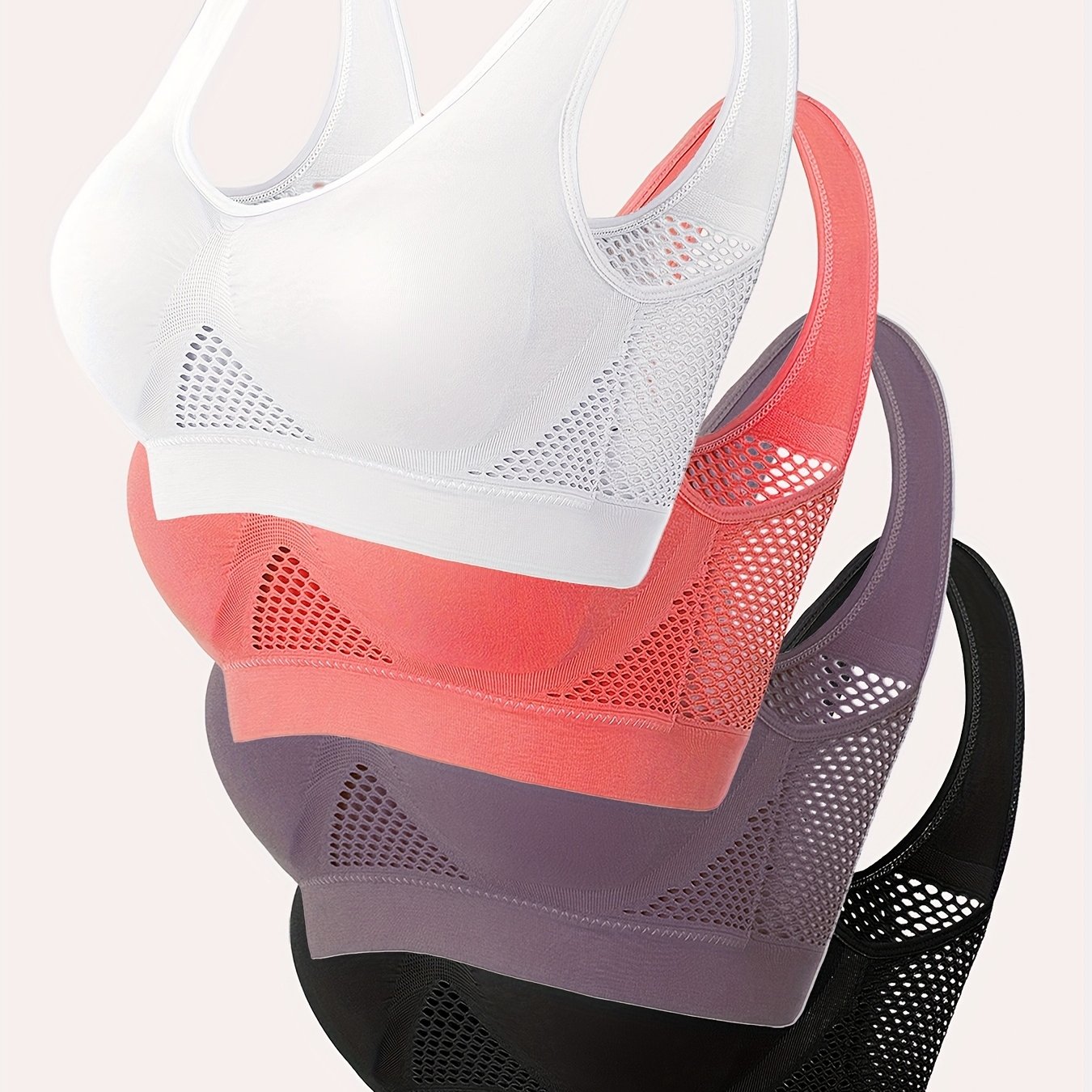 Women’s Activewear Set Mesh Sports Bra and Vests Plus Size Workout Weekend