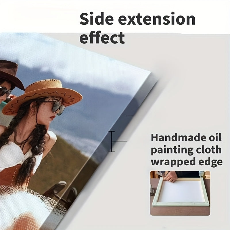 Custom Framed Canvas Print of Family Photo UV-Printed Wall Art for Living Room Bedroom Office