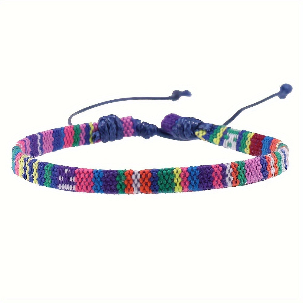 Set of 12 Handmade Braided Bracelets Bohemian Ethnic Style for Women