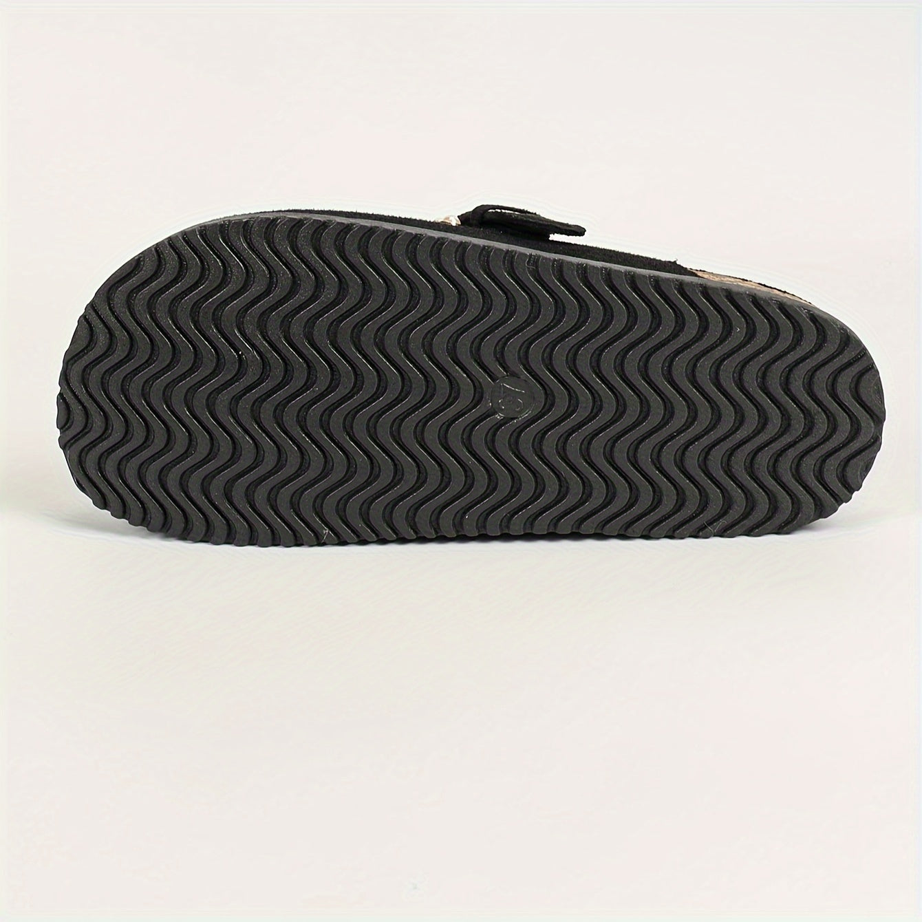 Women's Casual Cork Sole Flannel Clogs with Tassel and Platform Heel