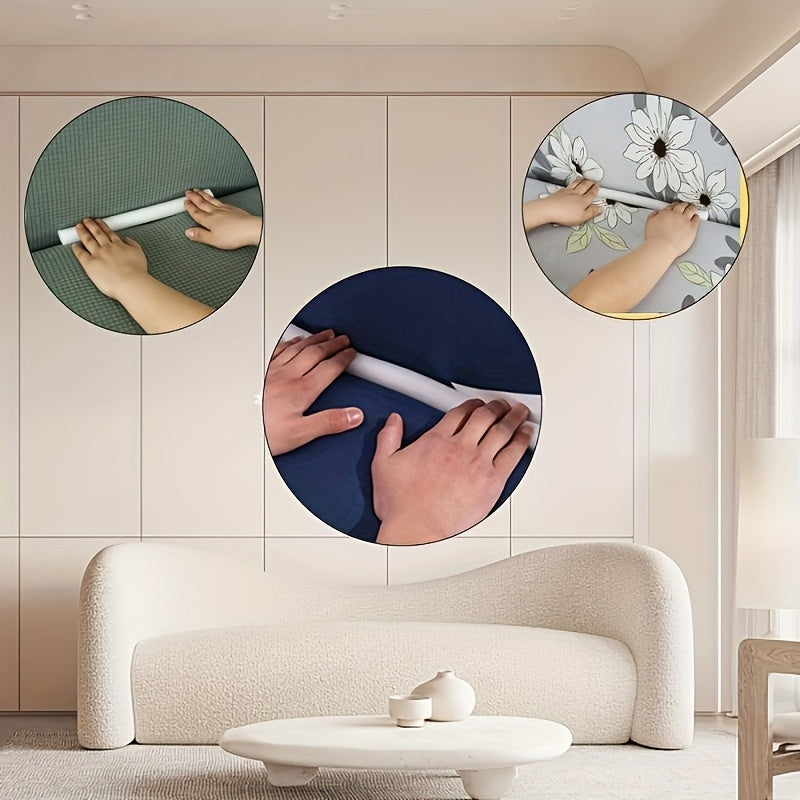 White Foam Sticks for Sofa Covers and Furniture Gaps Elastic Gripper Strips Reinforcement Bars
