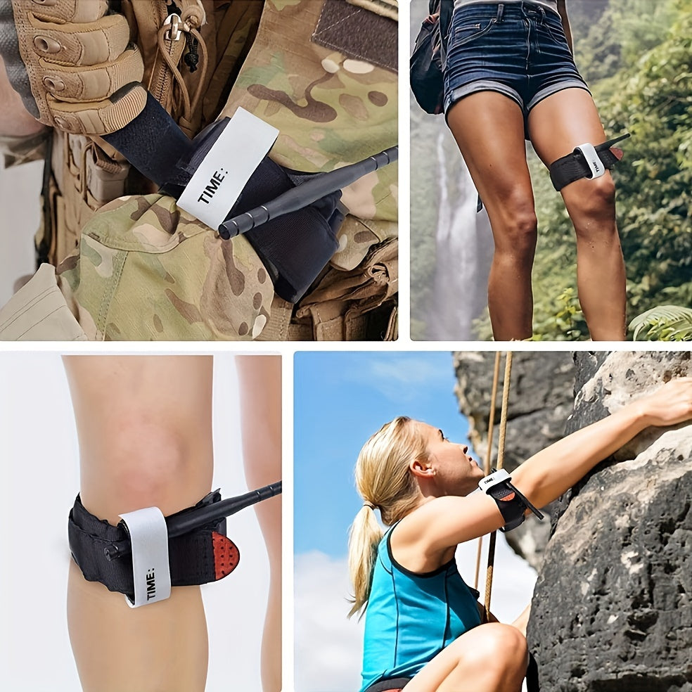 Tactical Black Tourniquet Medical Hemostatic Control Single-Handed Rescue