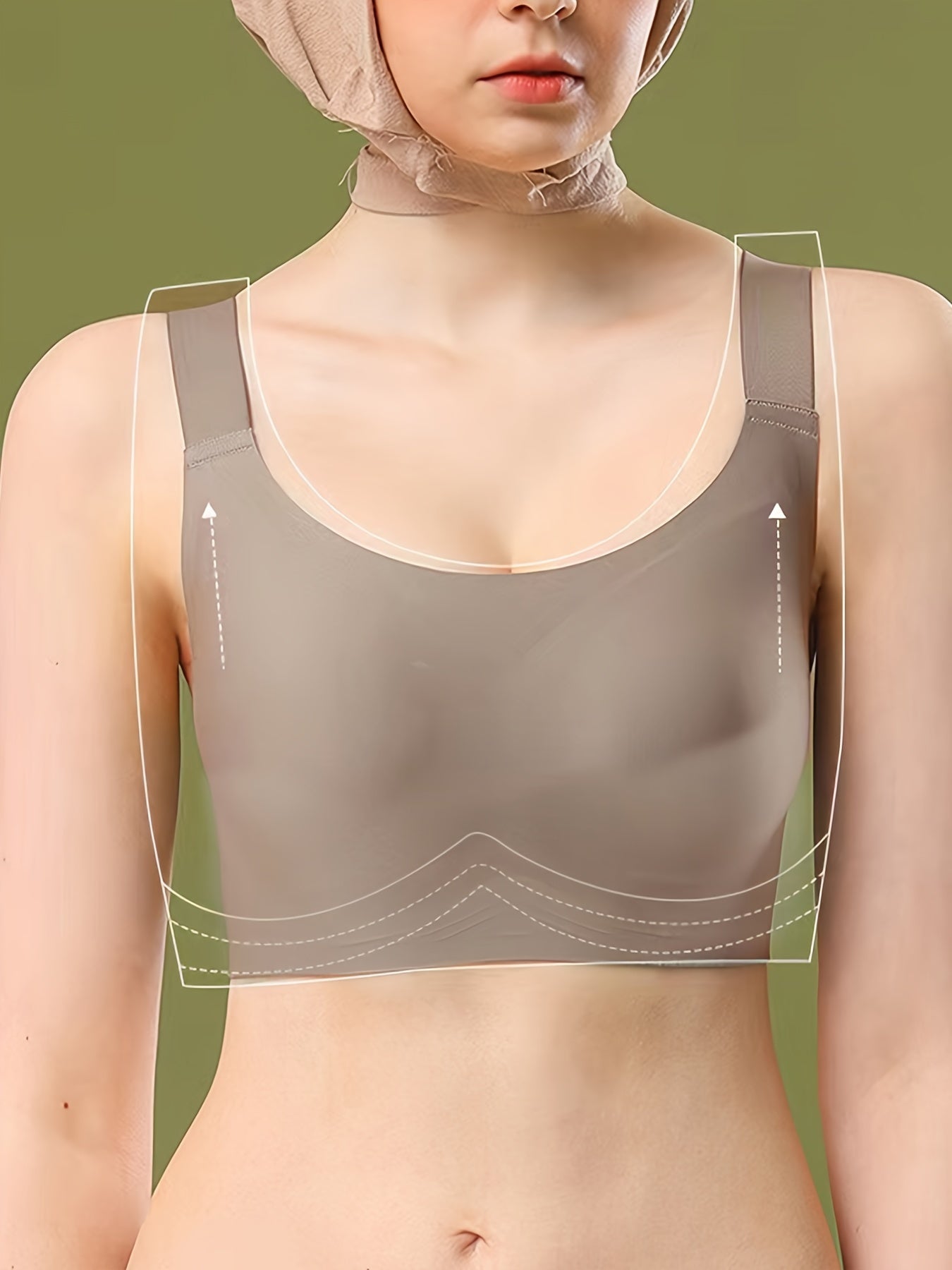 Бюстгальтер для сна с бесшовным дизайном и эффектом пуш-ап для женщин