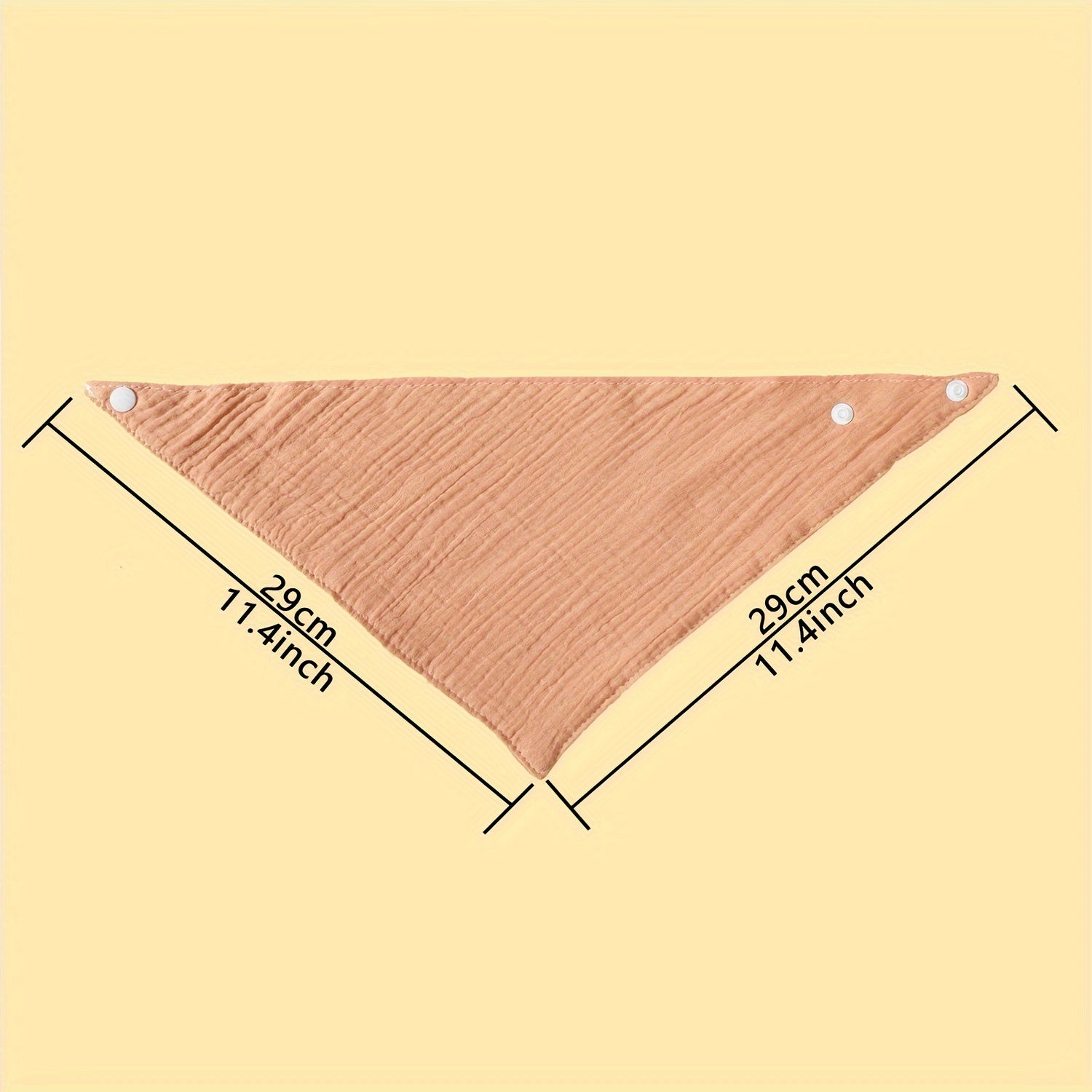 Juego de 10 baberos de muselina para niños, toallas absorbentes en forma de triángulo con cierre de botón