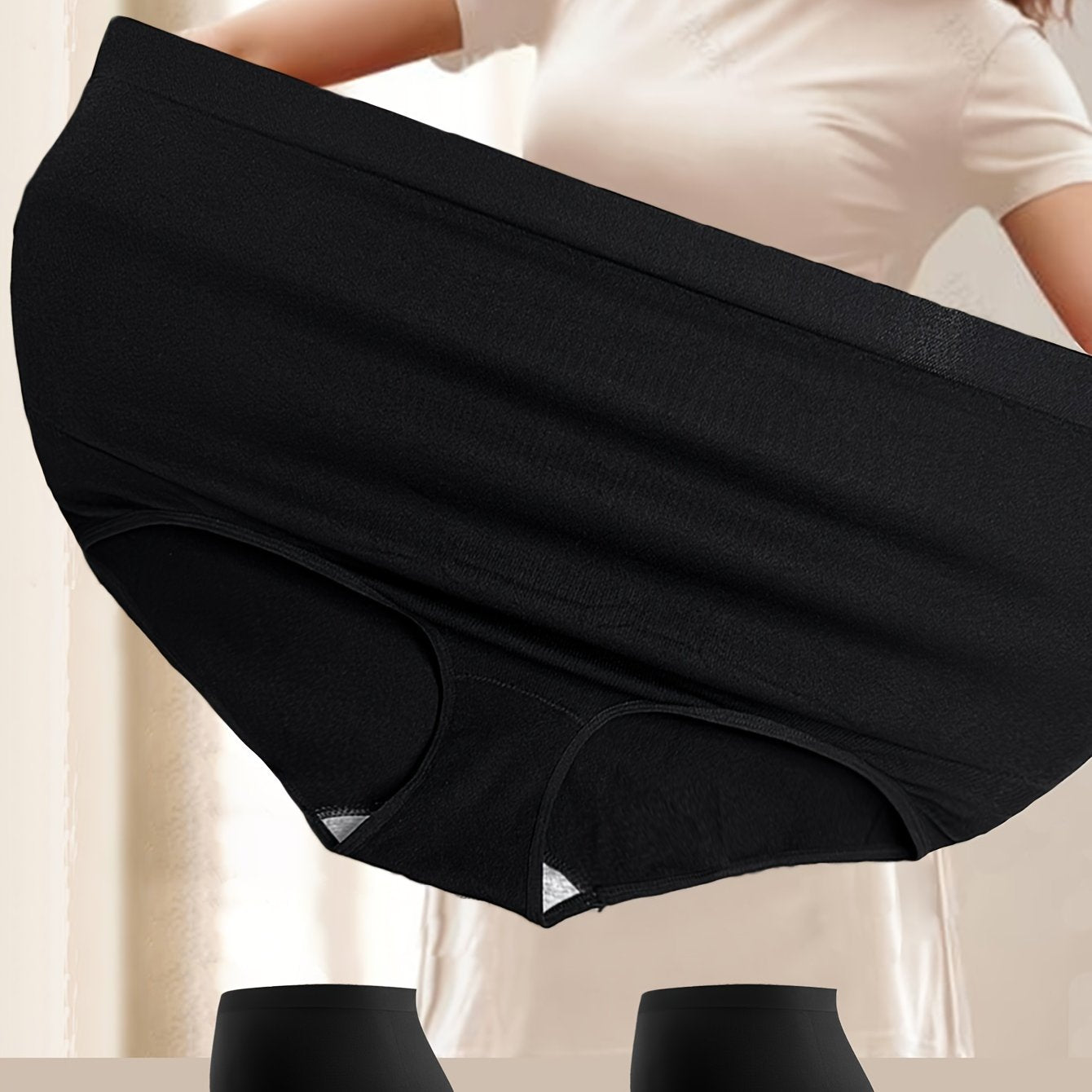 Plus Size Seamless Shaping Briefs for Women Tummy Control Breathable All Season