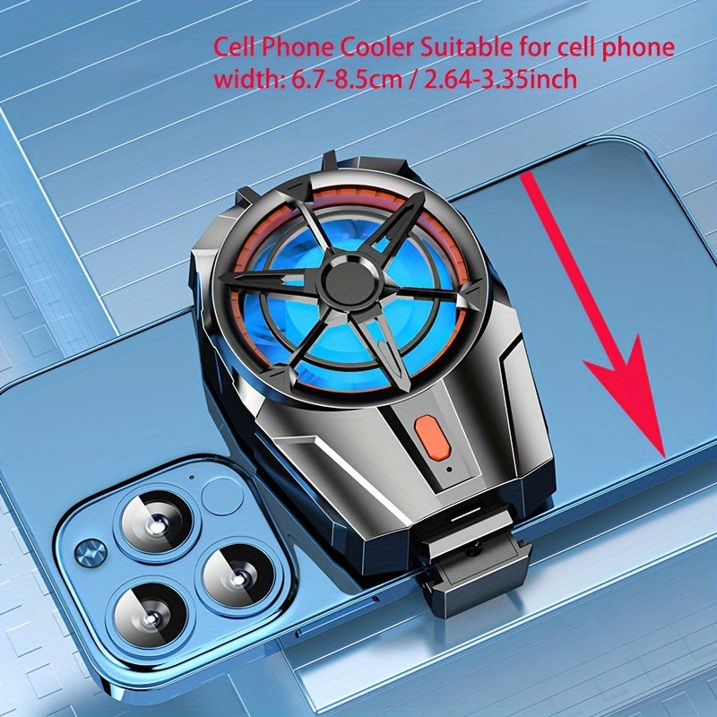 Mobile Phone Cooling Fan with Rechargeable Battery Silent Adjustable Speed Radiator