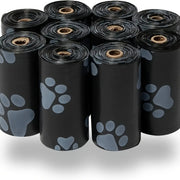 Thick Leak-Proof Dog Poop Bags 150 Count Black Green for Outdoor Walks