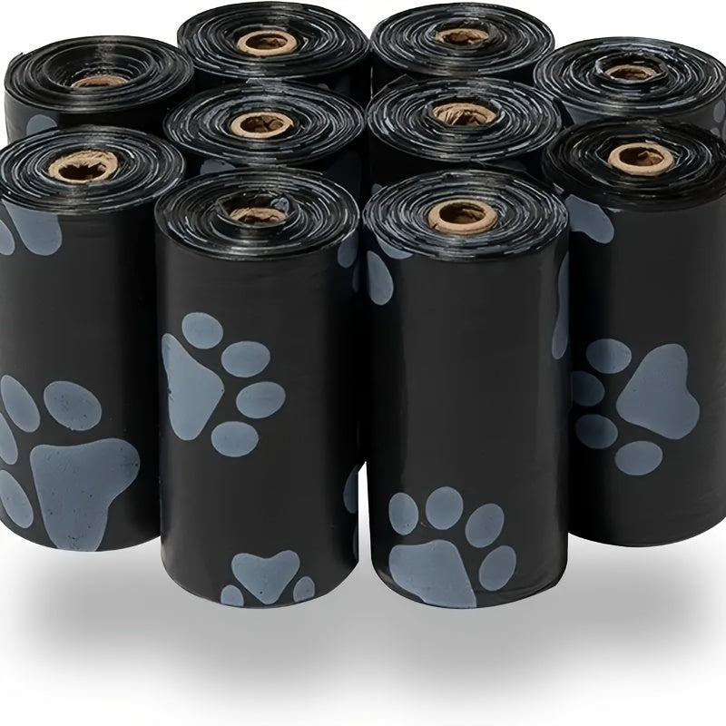 Thick Leak-Proof Dog Poop Bags 150 Count Black Green for Outdoor Walks