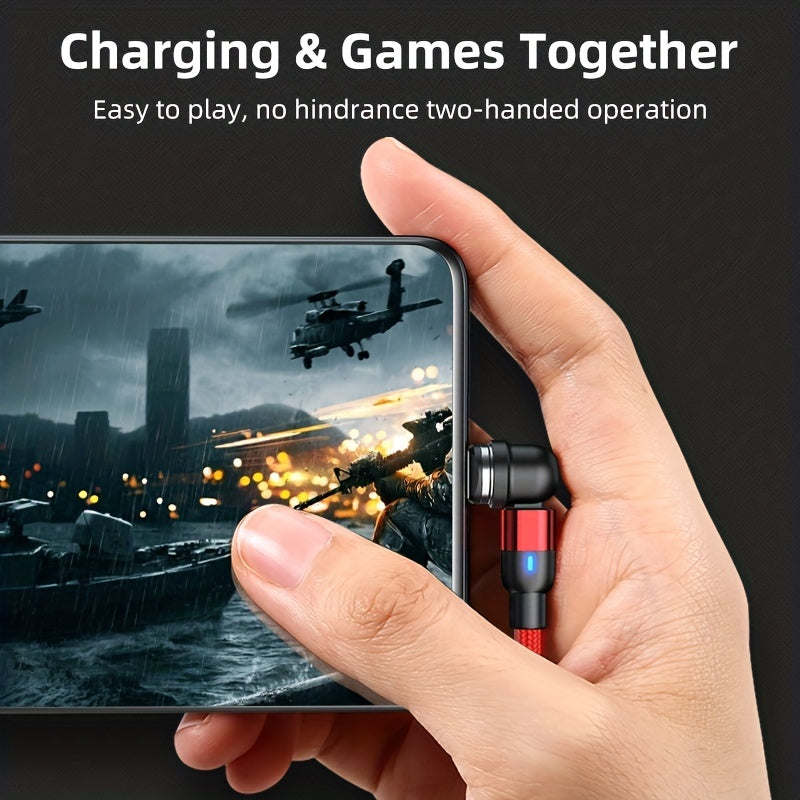 Universal Magnetic Charging Cable Fast Charging 3A Rotating Bending Data Cord