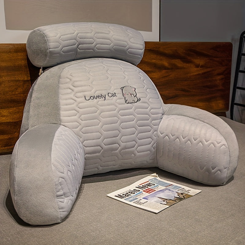 Soft Headboard Cushion with Lumbar Support Large Backrest Pillow for Bed Sofa Reading
