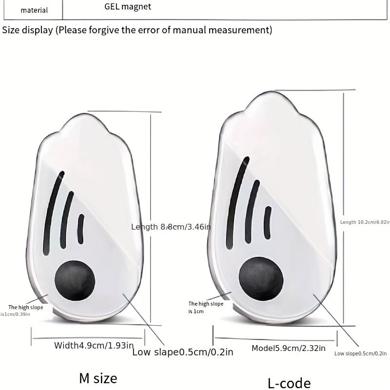 Unisex Transparent Insole Cushions - Soft Half-Size Heel Support Pads