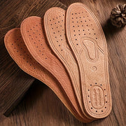 2Pcs Unisex Cowhide Shoe Pads Breathable Perforated Comfortable