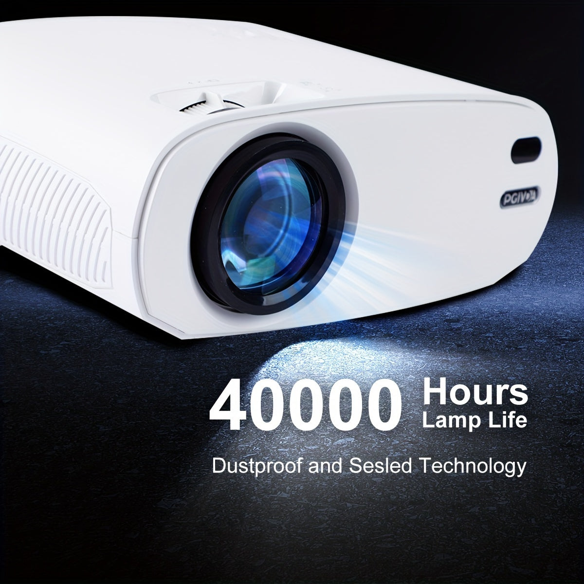Wireless HD 1080P Projector for Mobile Phone, 10000 Lumens, Big Screen
