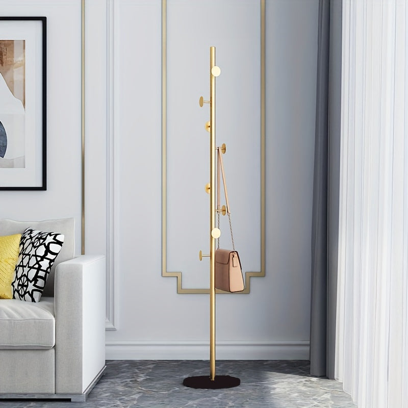 Perchero de metal colgante con estante para suelo y repisa para abrigos para dormitorio o habitación