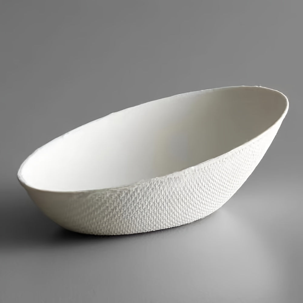Disposable Egg Shaped Bowls 50 Pieces Sugarcane Slag 7.62cm for Serving Seasonings