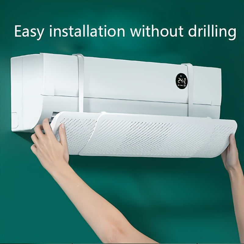 Universal Plastic Air Conditioner Deflector No-Drill Easy Installation Airflow Guide