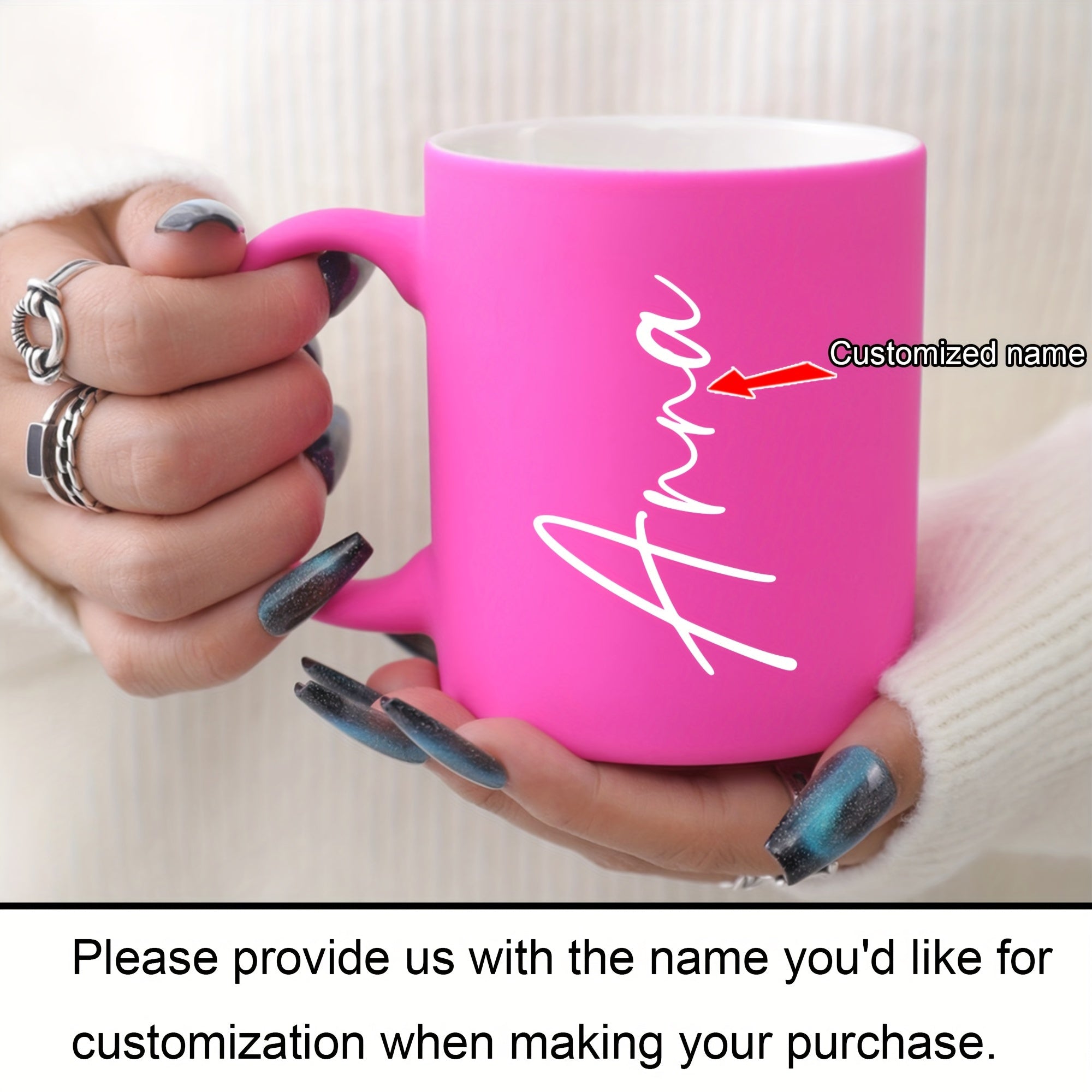 11oz Personalized Ceramic Coffee Mug Dishwasher Safe Microwave Safe Gift for Birthdays and Valentine's Day