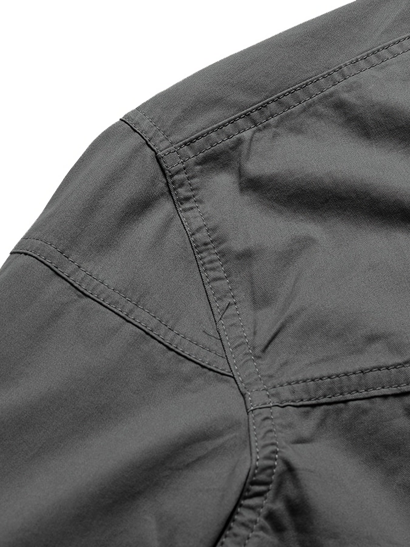 Мужская хлопковая рубашка в стиле кари с застежкой-молнией и лацканом для весны и осени