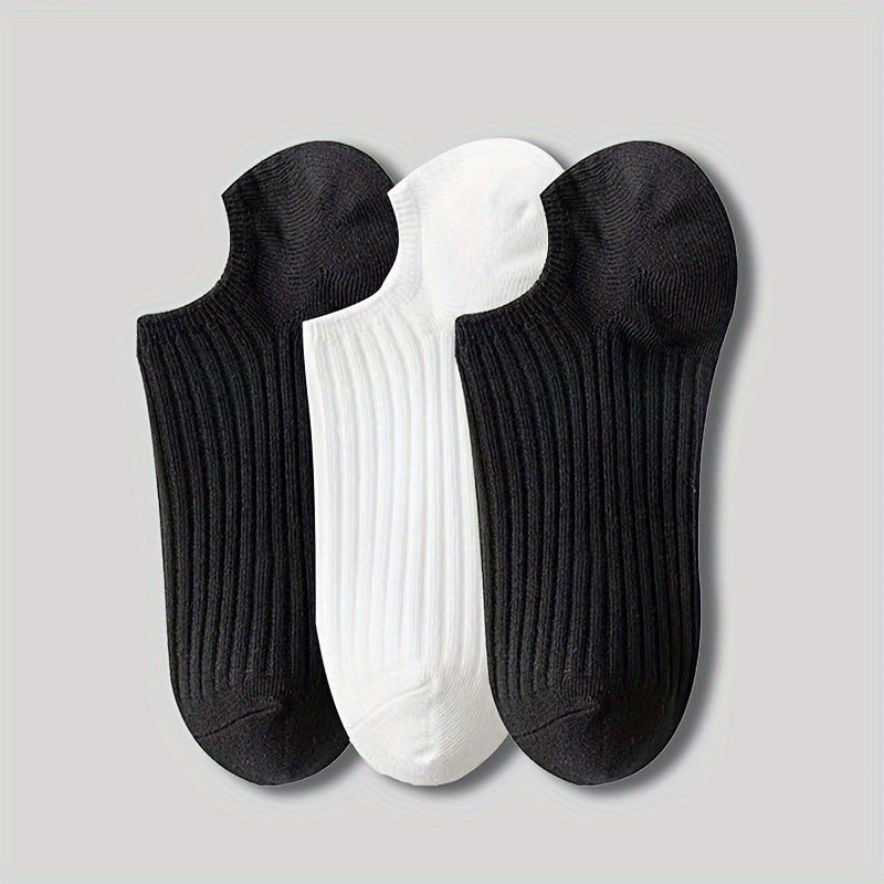 Women's No-Show Socks 3/6/12 Pack Solid Color Invisible Boat Style Polyester