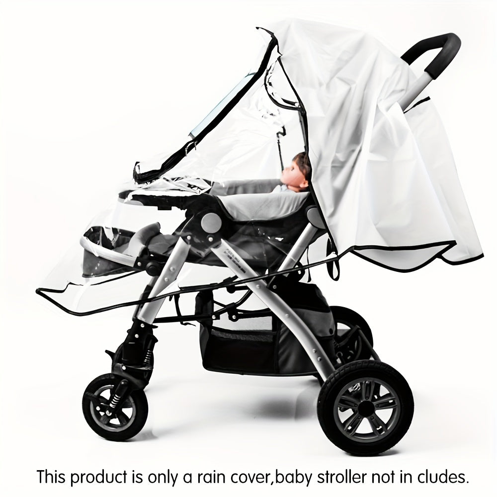 Stroller Rain Cover Waterproof EVA Material for Travel and Outdoor Use