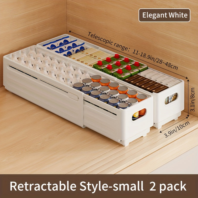 Caja de almacenamiento de ropa expandible con recipiente de plástico retráctil para cocina, dormitorio, baño y oficina