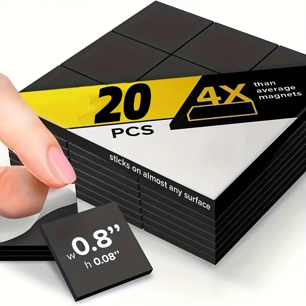 Puntos magnéticos de 2.03 cm de adhesión fuerte, flexibles para fotos, manualidades, uso en oficina, redondos y cuadrados, paquete