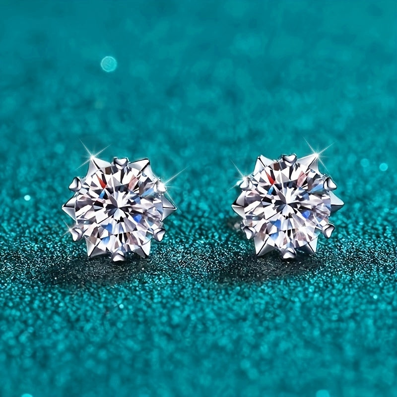 Ikki juft mashhur sakkiz yurak va sakkiz o'q super porloq D rangli Moissanite olmos 2 karat qorlash qoshniqlari - Rojdestvo va Sevgi kuni sovg'alari uchun mukammal. Erkaklar va ayollar uchun mos.