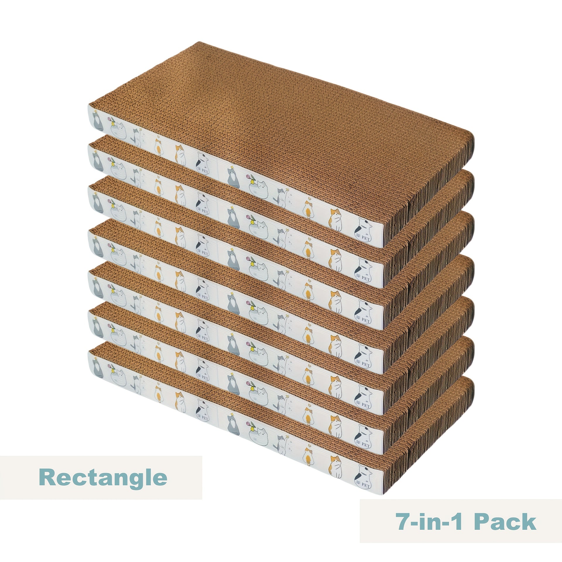 Extra-Large Reversible Corrugated Cardboard Cat Scratch Pad with Non-Slip Base