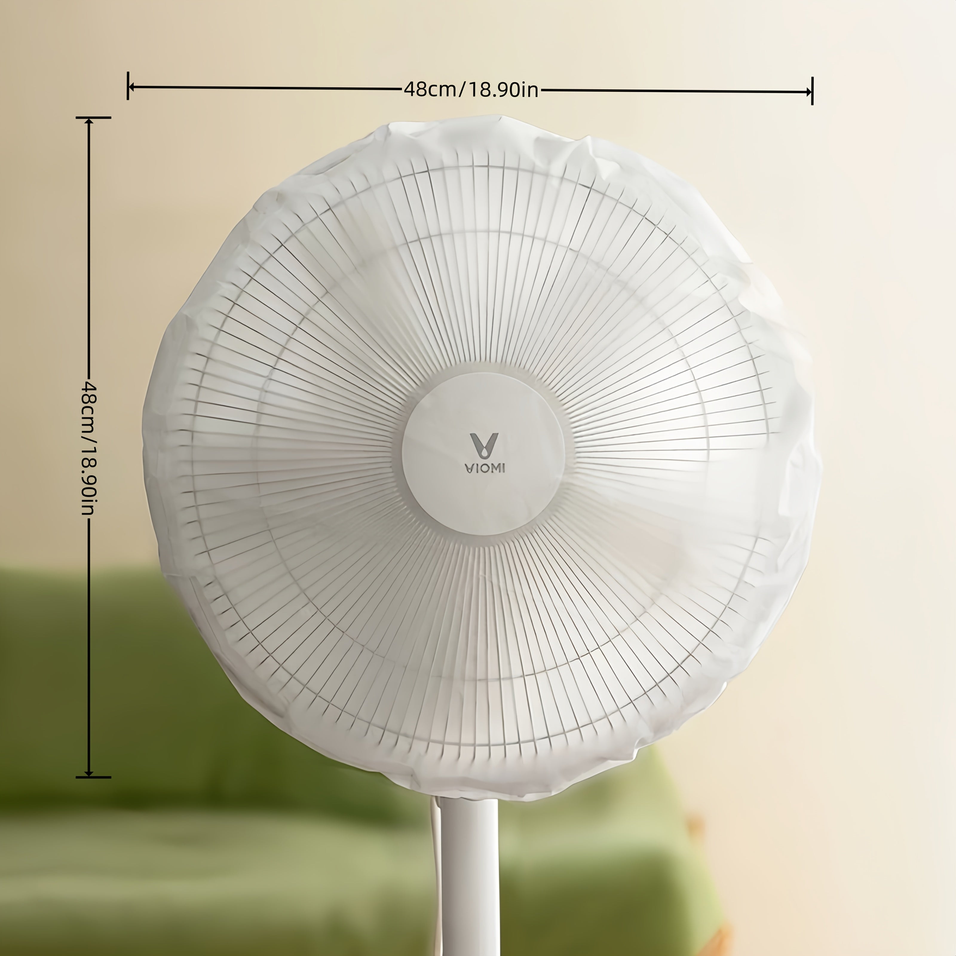 Pedestal va devor ventilyatorlari uchun bardoshli PVC chang yopqichi, shaffof va xavfsiz moslash dizayni bilan, universal moslik.